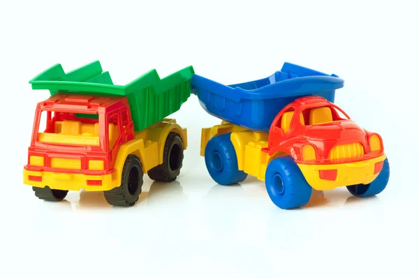Speelgoed vrachtwagens — Stockfoto