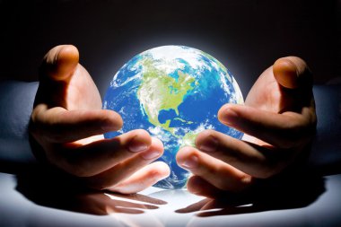 The Earth is in your hands clipart