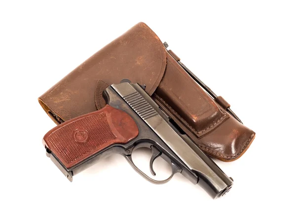 Handgun e coldre — Fotografia de Stock