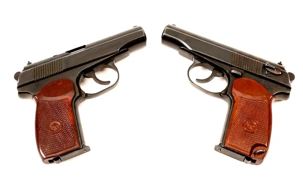 Duas pistolas russas de 9mm — Fotografia de Stock