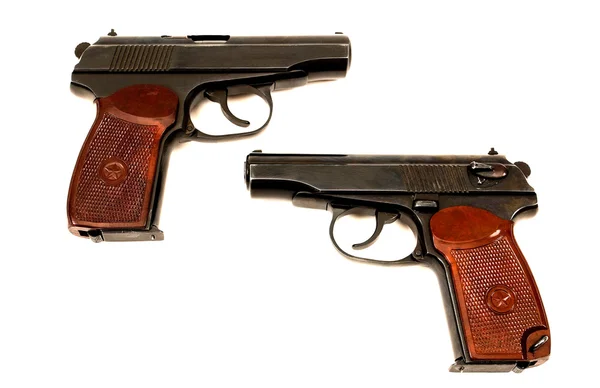 Два российских 9-мм пистолета — стоковое фото