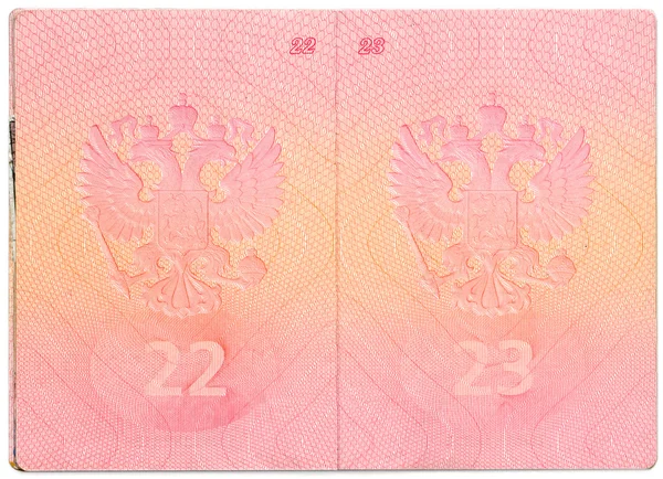Stránky ruský pas — Stock fotografie