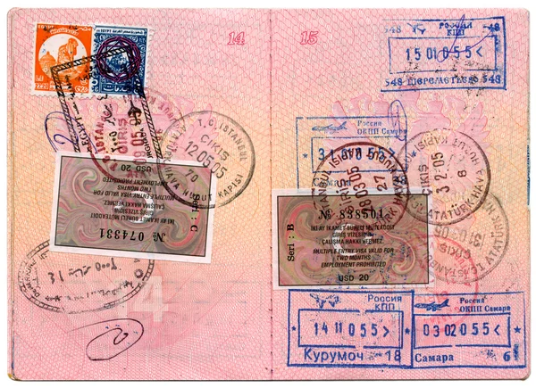 Σφραγίδες διαβατηρίου — Φωτογραφία Αρχείου