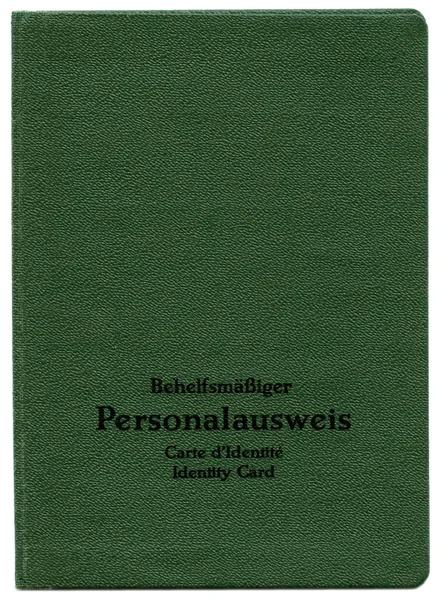 Alter deutscher Personalausweis — Stockfoto