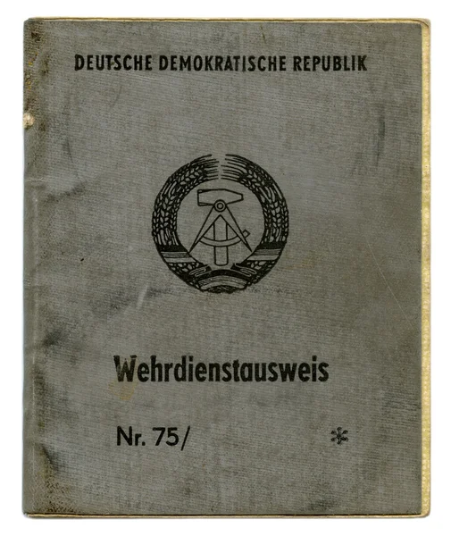 Немецкое удостоверение личности (ГДР) — стоковое фото