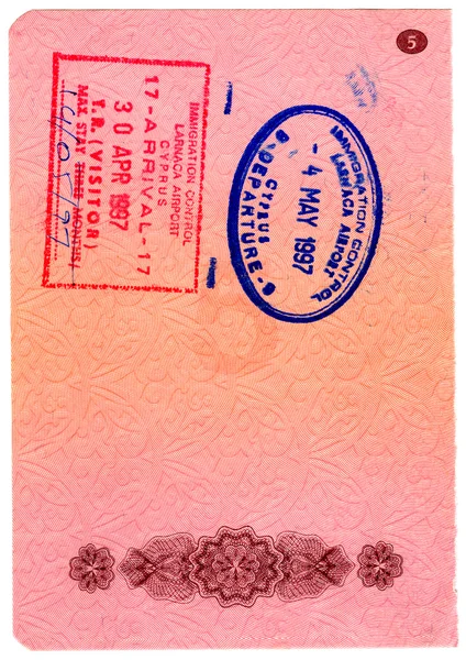 Carimbos de passaporte — Fotografia de Stock