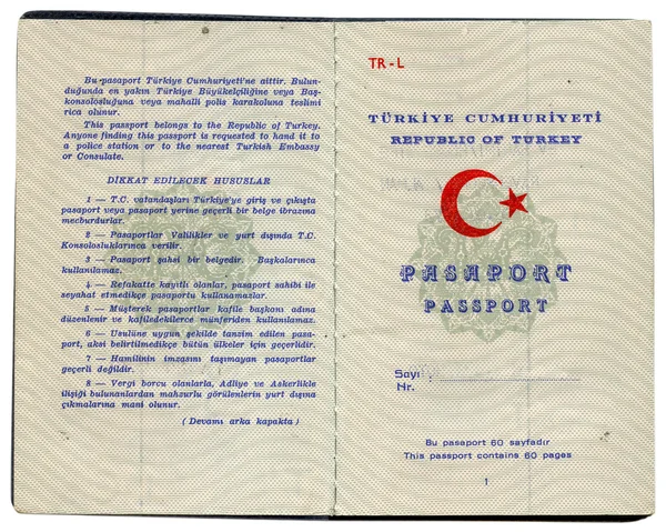 Turecki paszport — Zdjęcie stockowe