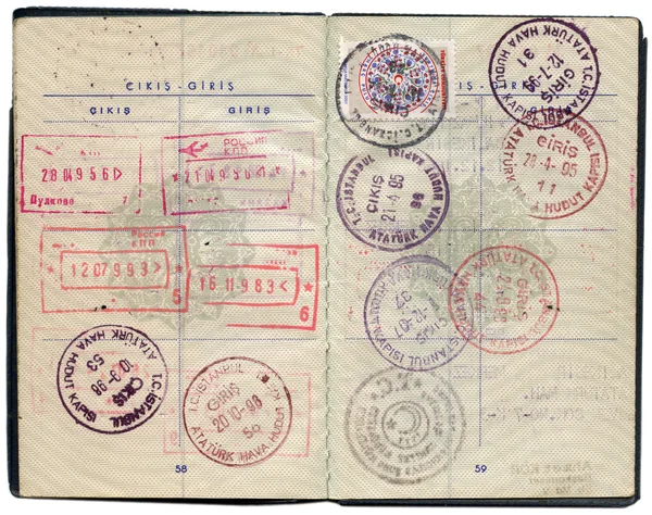 Turecki paszport — Zdjęcie stockowe