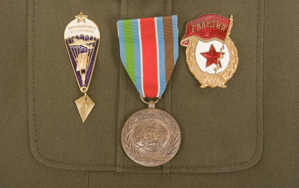 Russische militaire badges — Stockfoto