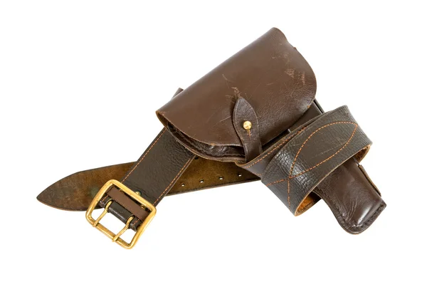 Cintura e vecchia fondina — Foto Stock