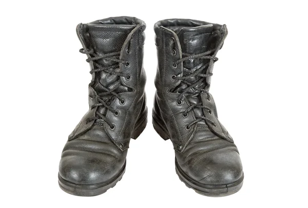 Zwarte leger laarzen — Stockfoto