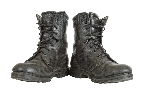 Zwarte leger laarzen — Stockfoto