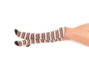 Multicolored stockings clipart