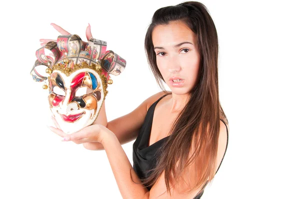 カーニバル マスクの女 — ストック写真