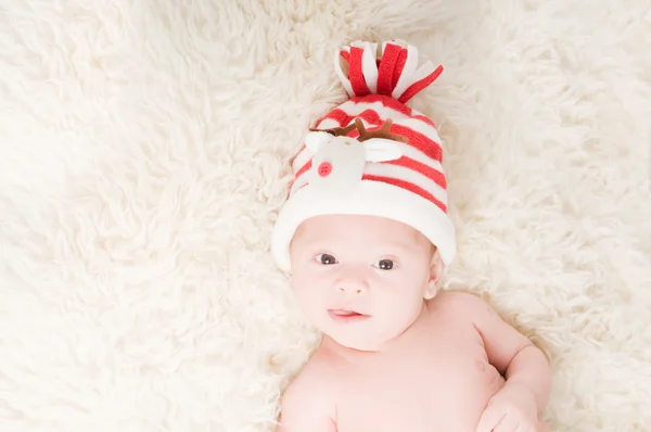 Újszülött kalapot chritstmas — Stock Fotó