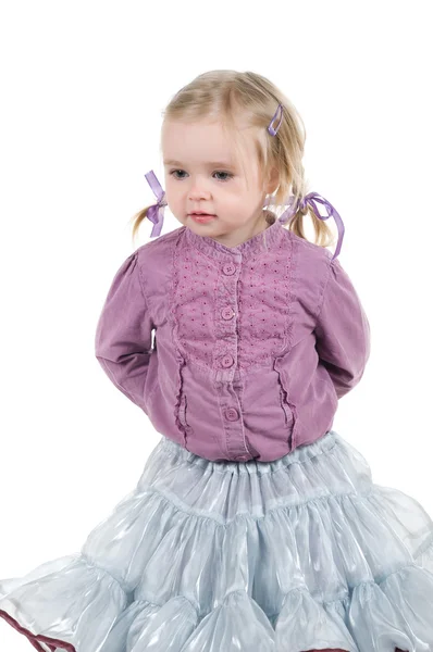 A little girl in studio — Stock Photo, Image