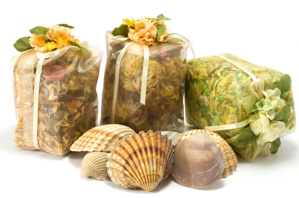 Bag with herbs — Stock Photo, Image
