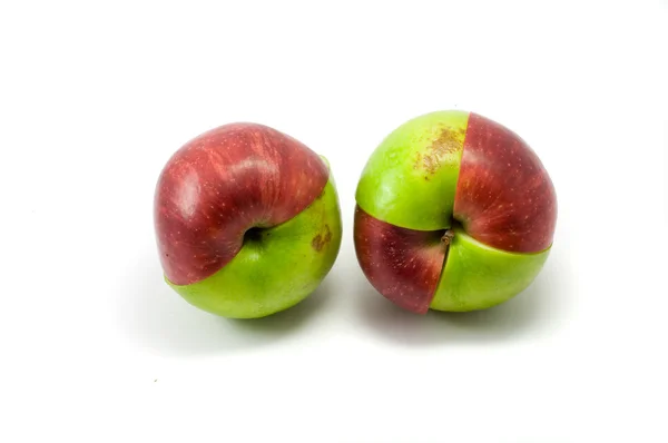 Manzanas mixtas rojas y verdes — Foto de Stock