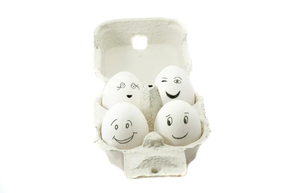 Lächelnde Eier — Stockfoto