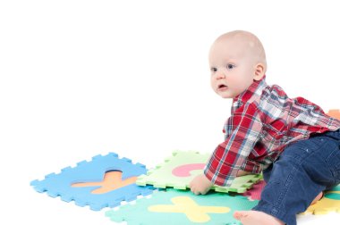 Little boy in studio