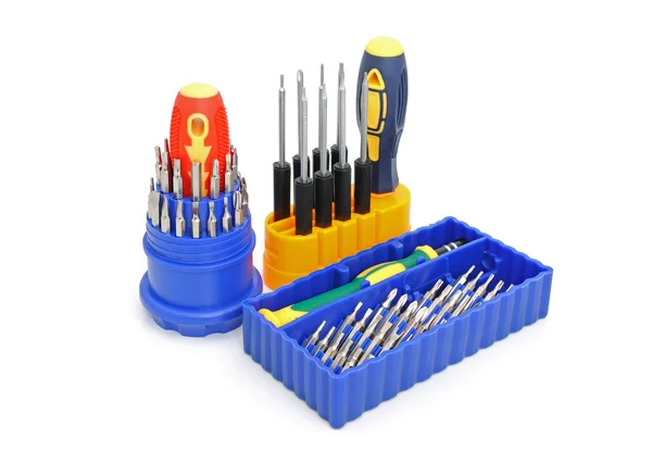 3 sets of screw-drivers — Stock Photo, Image
