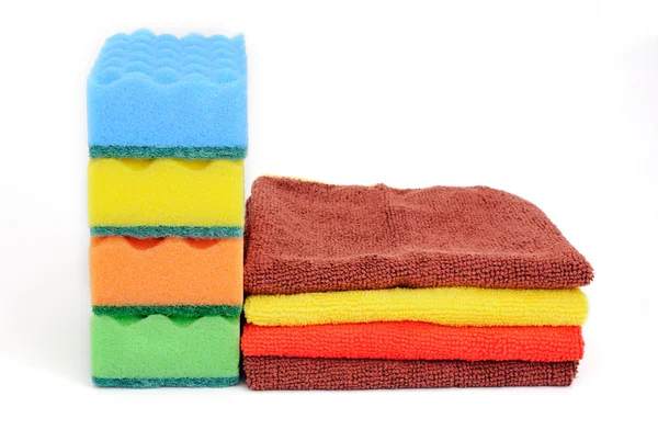 Esponjas y toallas — Foto de Stock