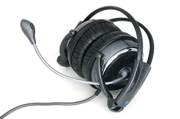 Headphones with microphone — Stock Photo, Image