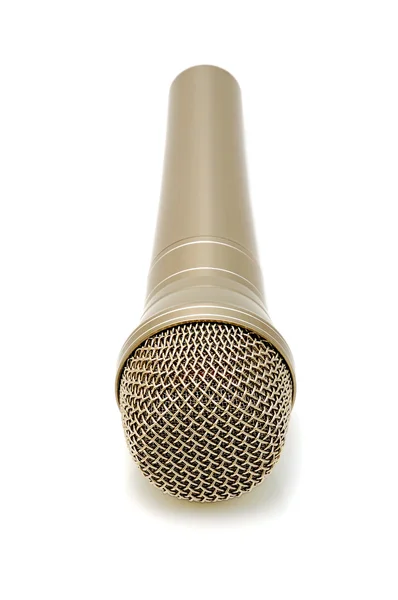 Gold microphone — Stock Photo, Image