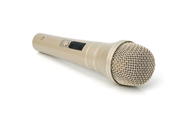 Золотой микрофон — стоковое фото