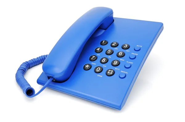 Blå telefon — Stockfoto