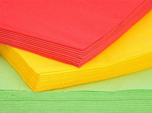Servilletas de papel de color — Foto de Stock