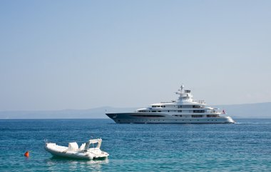 Yacht and boat. Adriatic Sea