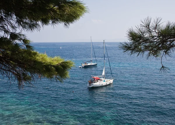 Yacht. Adriatic Sea — Stock Photo, Image