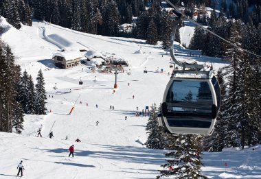 Kayak tesisi madonna di campiglio. İtalya