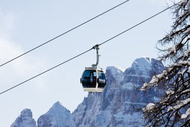 Kayak tesisi madonna di campiglio. İtalya