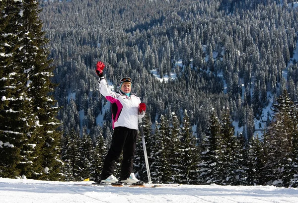 Skier.Ski καταφεύγουν madonna di campiglio. εγώ — Φωτογραφία Αρχείου
