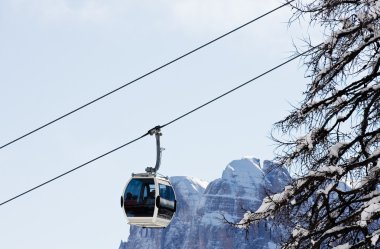 Kayak tesisi madonna di campiglio. İtalya