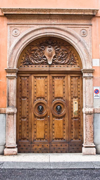 Door with a wolf head — Stock Photo, Image