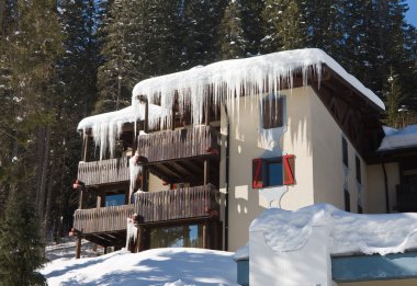 Kayak tesisi madonna di campiglio. İtalya