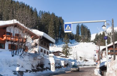 Kayak tesisi madonna di campiglio. İtalya