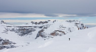 Kayak tesisi madonna di campiglio. İtalya