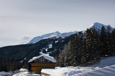 Kayak tesisi madonna di campiglio. İtalya