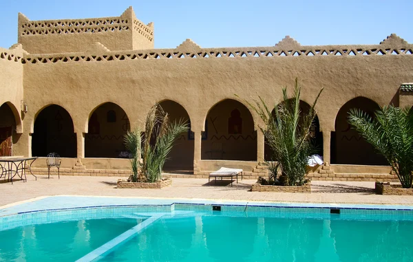 Pool på Morocco Hotel - Stock-foto