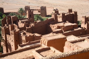 The Kasbah Ait ben haddou in Morocco clipart