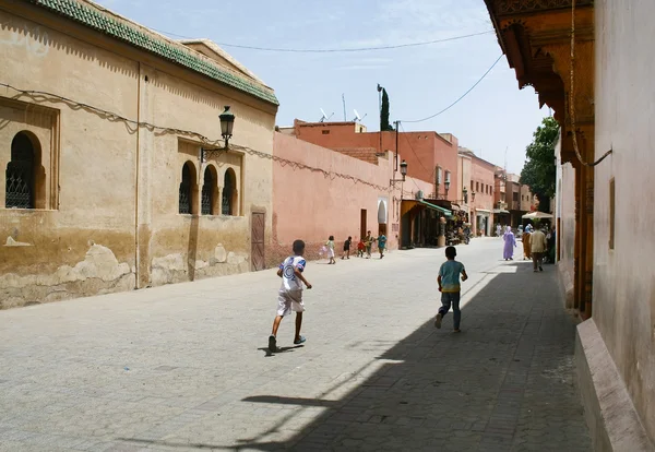 Rua em Marrakech, Marrocos — Fotografia de Stock