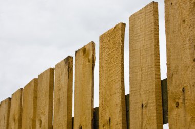 Wooden Fence. Sharpness on foregrounds clipart