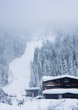 Kayak tesisi madonna di campiglio. İtalya