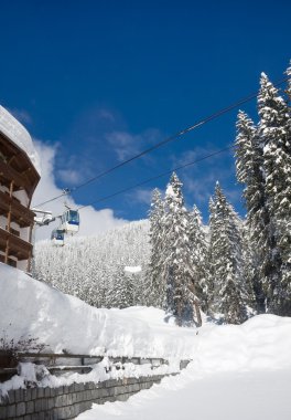 Kayak tesisi madonna di campiglio. İtalya