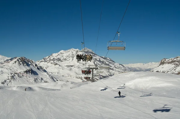 En Francia. Estación de esquí Val d 'Izere — Foto de Stock