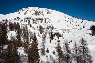 Kayak tesisi madonna di campiglio. İtalya